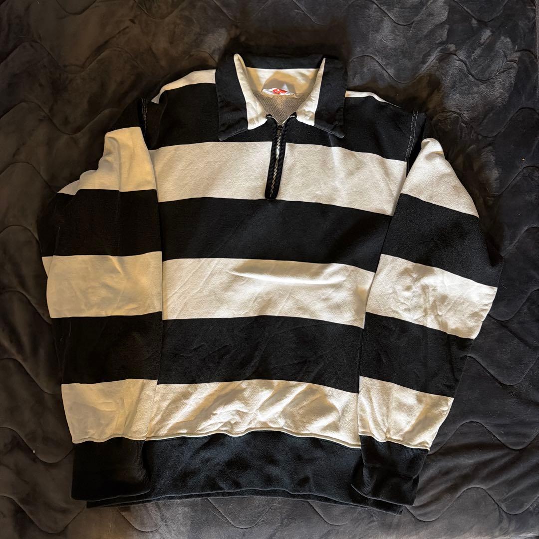 goodenough 囚人 ボーダー zip スウェット 90s