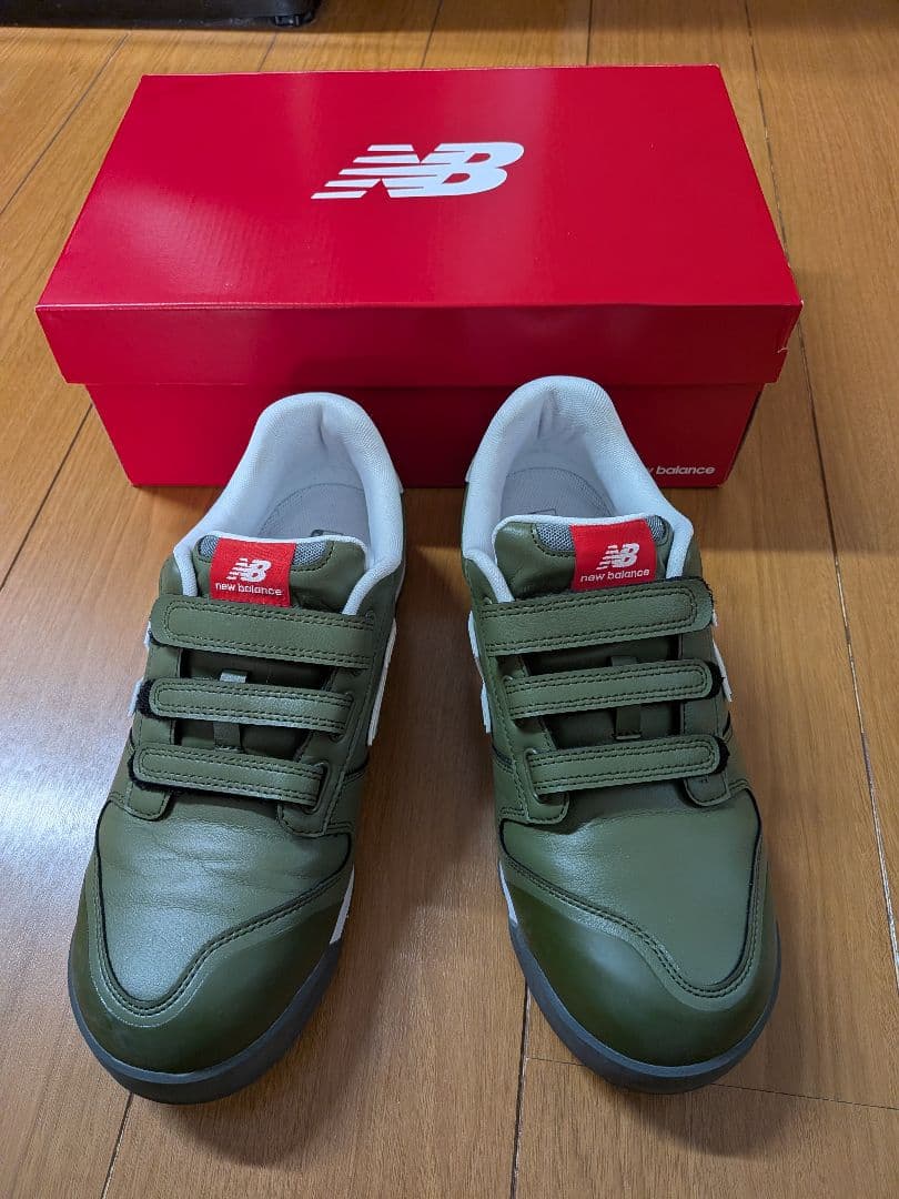 売約済み。New Balance　安全靴　 オリーブ ベルクロスニーカー