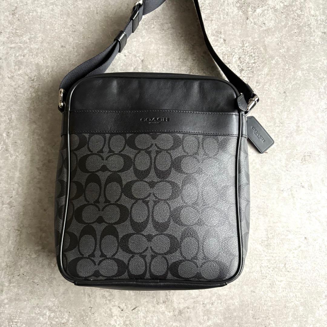 【jun様】COACH シグネチャー フライトバッグ サコッシュショルダーバッグ