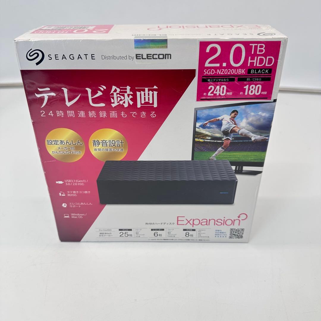 Seagate 2TB 外付けHDD SGD-NZ020UBK ブラック