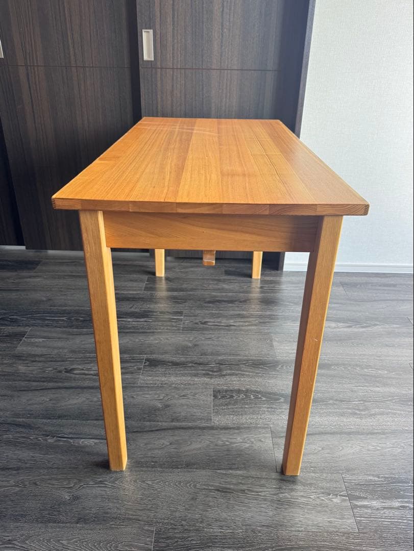 木製シンプル学習机 引き出し付き