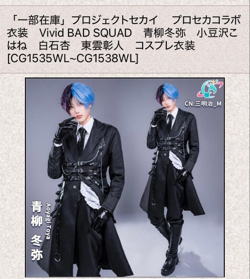 プロセカ ビビバス ZOZOTOWN 青柳冬弥 コスプレ ウィッグ付き