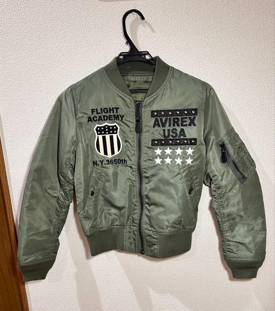AVIREX 希少AVIREX フライトジャケットMA-1 スタッズロゴS