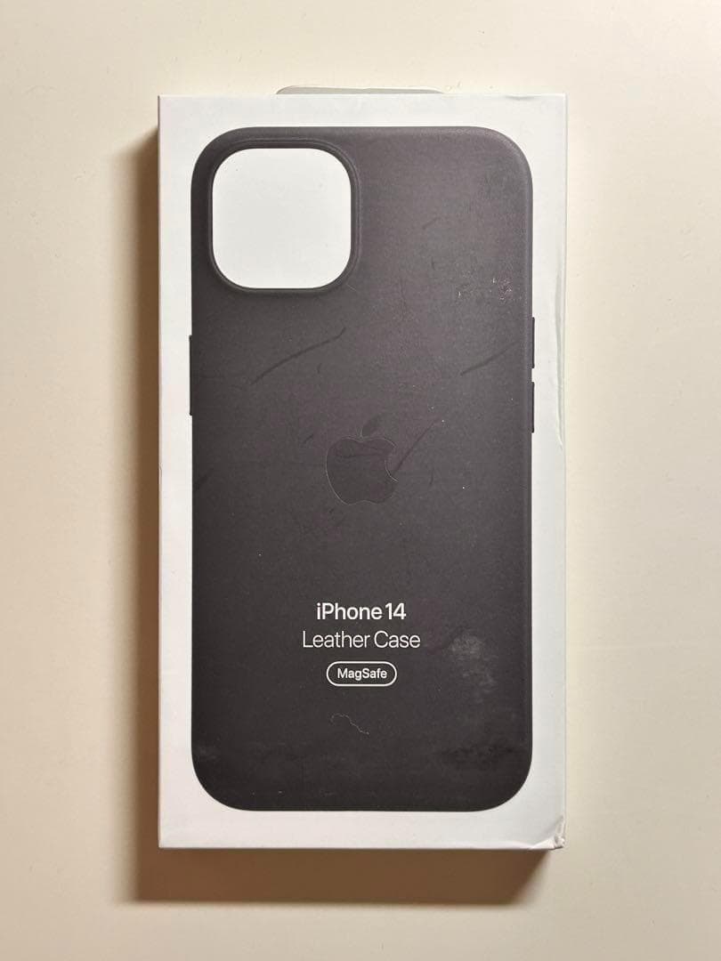 【新品】純正 iPhone 14 レザーケース・インク①