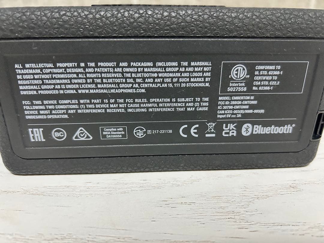 ２万で！！Marshall Emberton III ワイヤレススピーカー