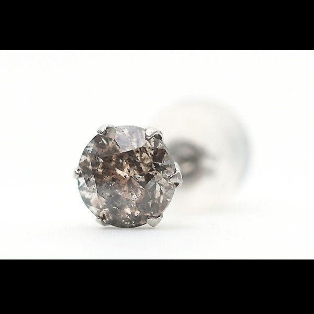 プラチナ900 ダイヤモンド0.579ct片耳ピアス 天然ダイヤピアス保証書付