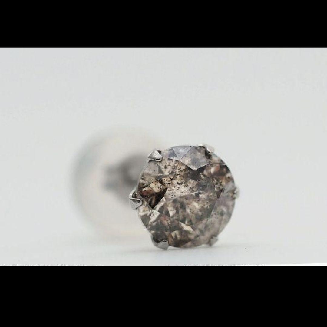 プラチナ900 ダイヤモンド0.579ct片耳ピアス 天然ダイヤピアス保証書付