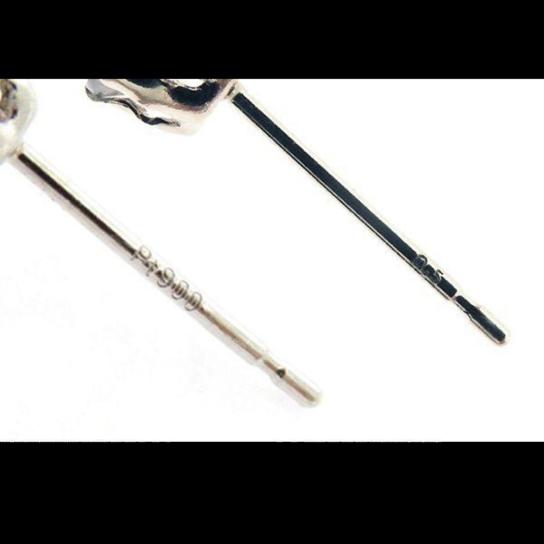 プラチナ900 ダイヤモンド0.579ct片耳ピアス 天然ダイヤピアス保証書付