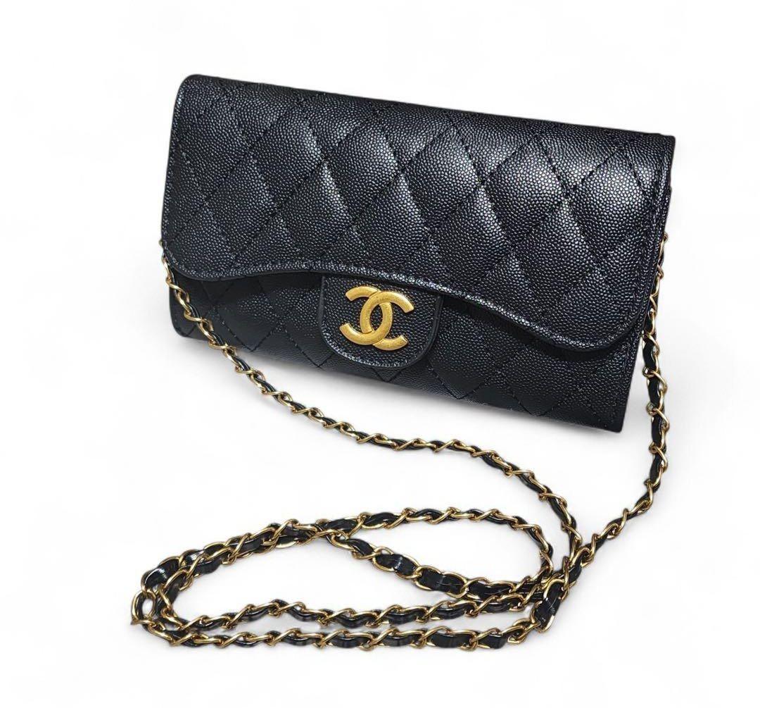 豚*箱様 CHANEL　ウォレットチェーン　キルティング　長財布　ノベルティ