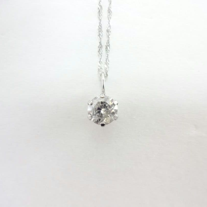 【美品】0.4ct　一粒ダイヤモンド　ネックレス　プラチナ