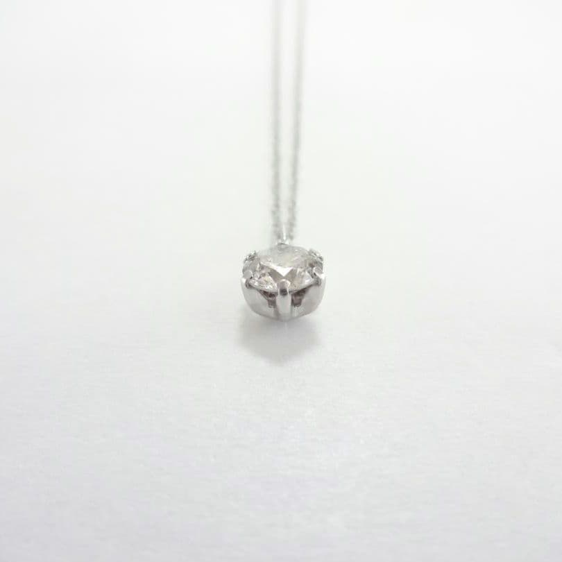 【美品】0.4ct　一粒ダイヤモンド　ネックレス　プラチナ