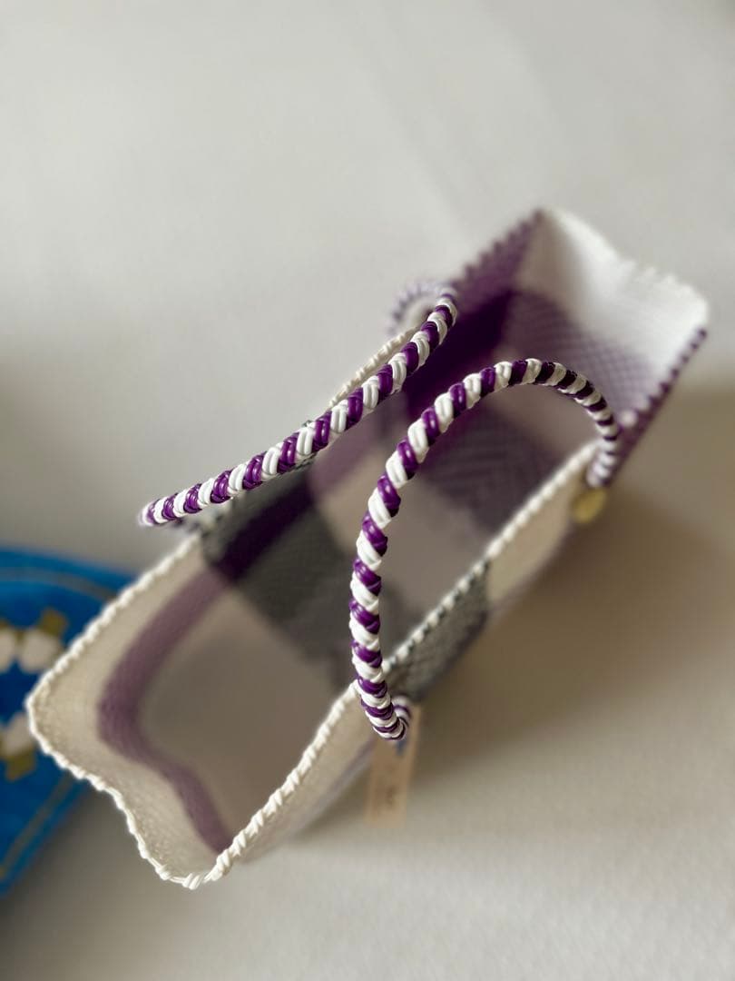 レトラ★メルカドバッグ★Letra×hal 限定コラボ パープルチェック XS