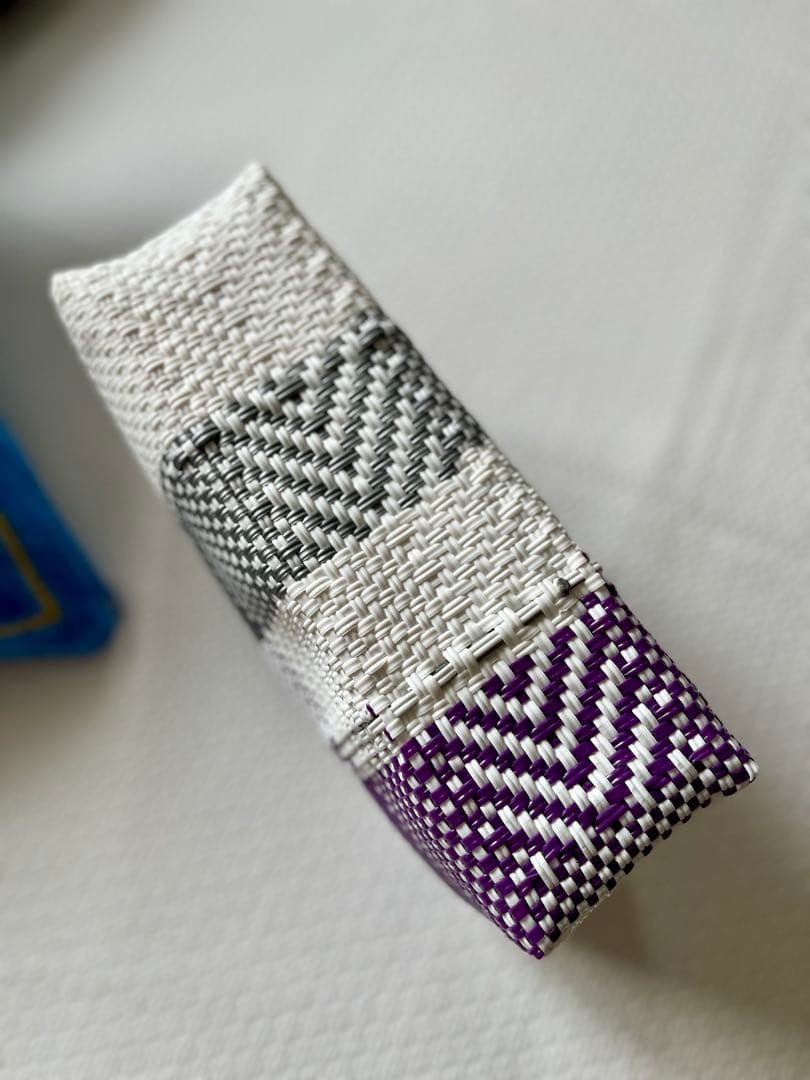 レトラ★メルカドバッグ★Letra×hal 限定コラボ パープルチェック XS