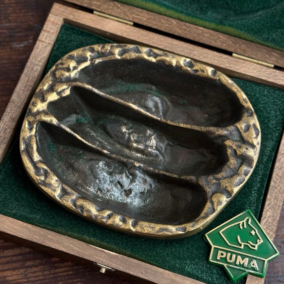 【限定生産】PUMA ブロンズトレイ 灰皿 ドイツ製 箱・冊子付 1960年代