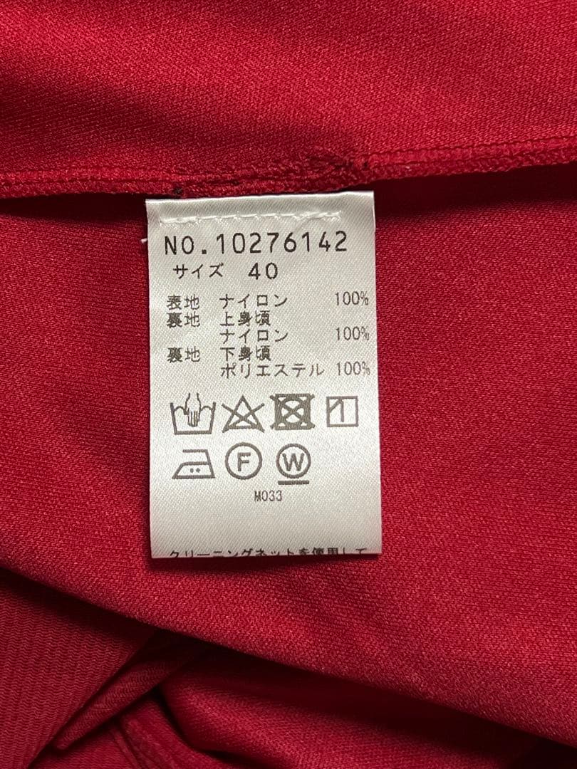 ヴィヴィアンタム パワーネット フリル×ティアード ドレス 赤