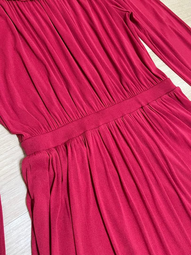 ヴィヴィアンタム パワーネット フリル×ティアード ドレス 赤