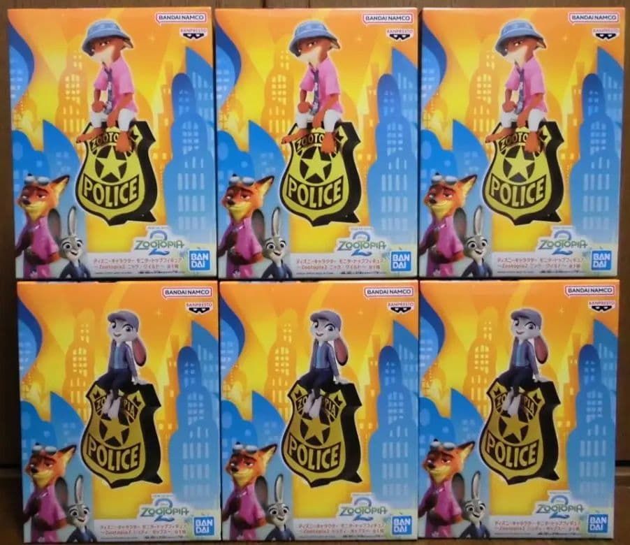 ズートピア2 モニタートップフィギュア ニック & ジュディ ２種×３セット