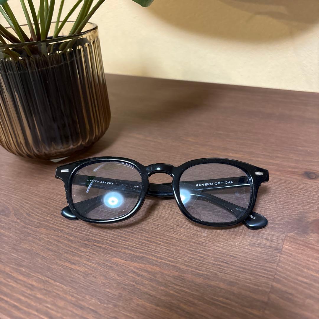 UNITED ARROWS John ブラックフレーム眼鏡