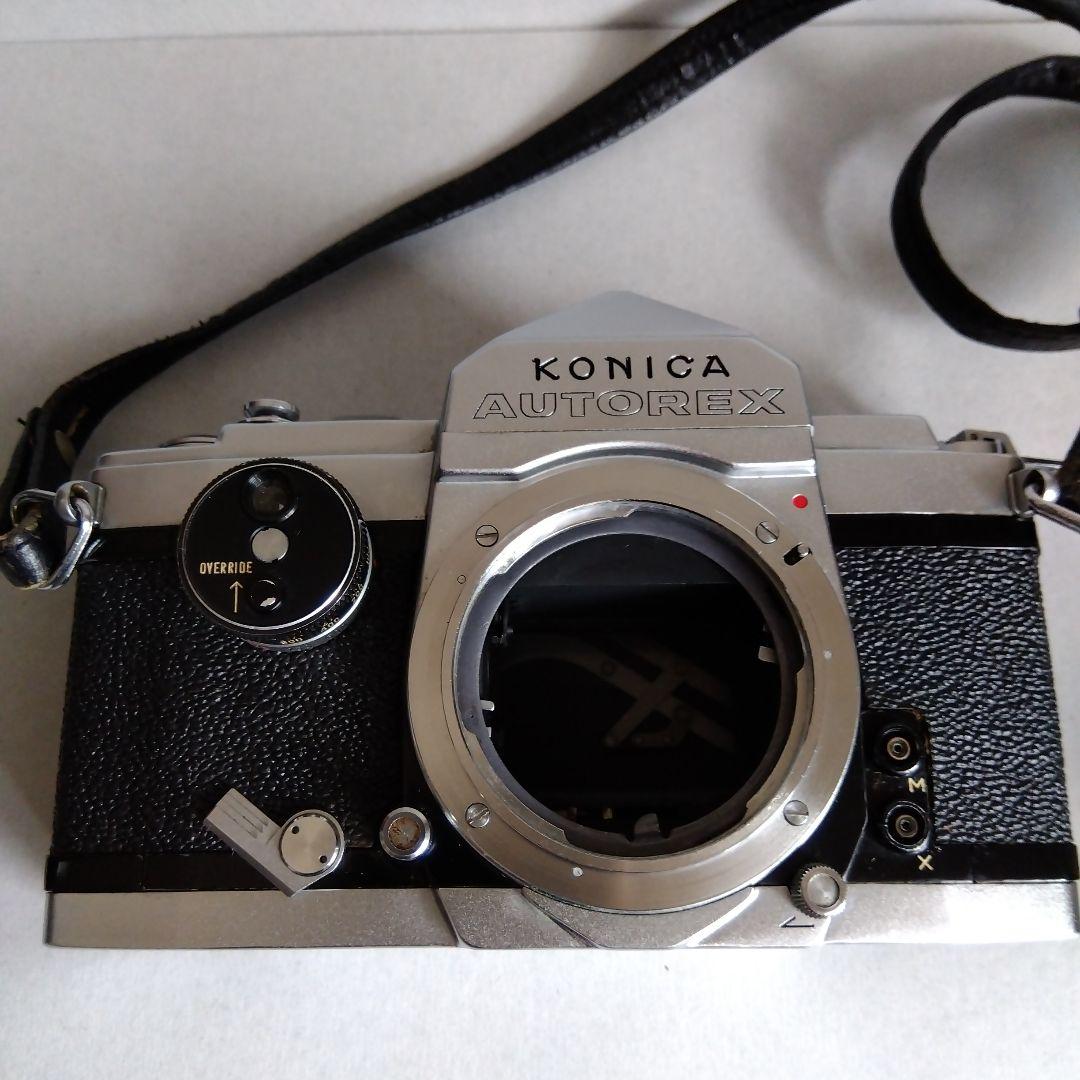 KONICA AUTOREX/本体+レンズ３+レンズフード2/ジャンク/レトロ
