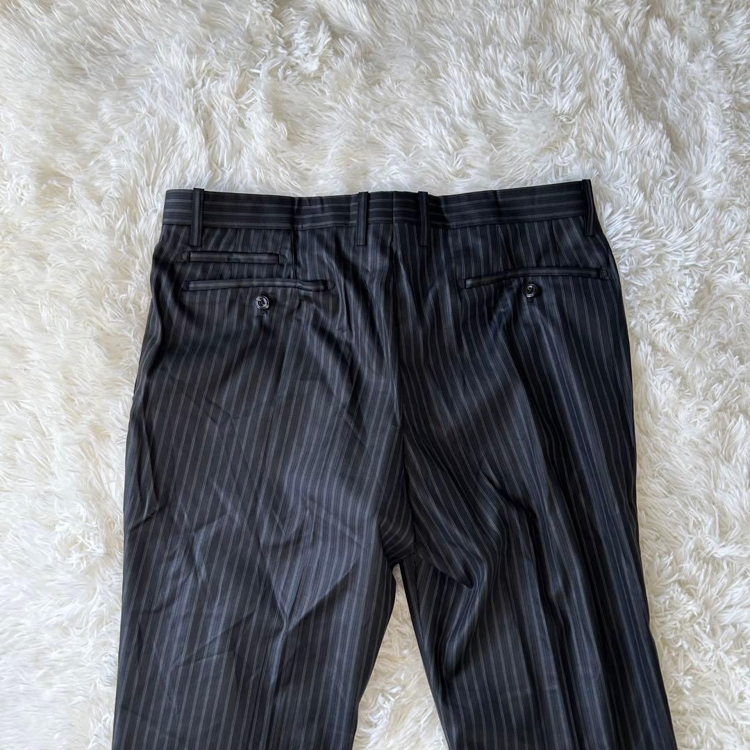 美品　MONSIEUR NICOLE セットアップ ビジネススーツ ストライプ