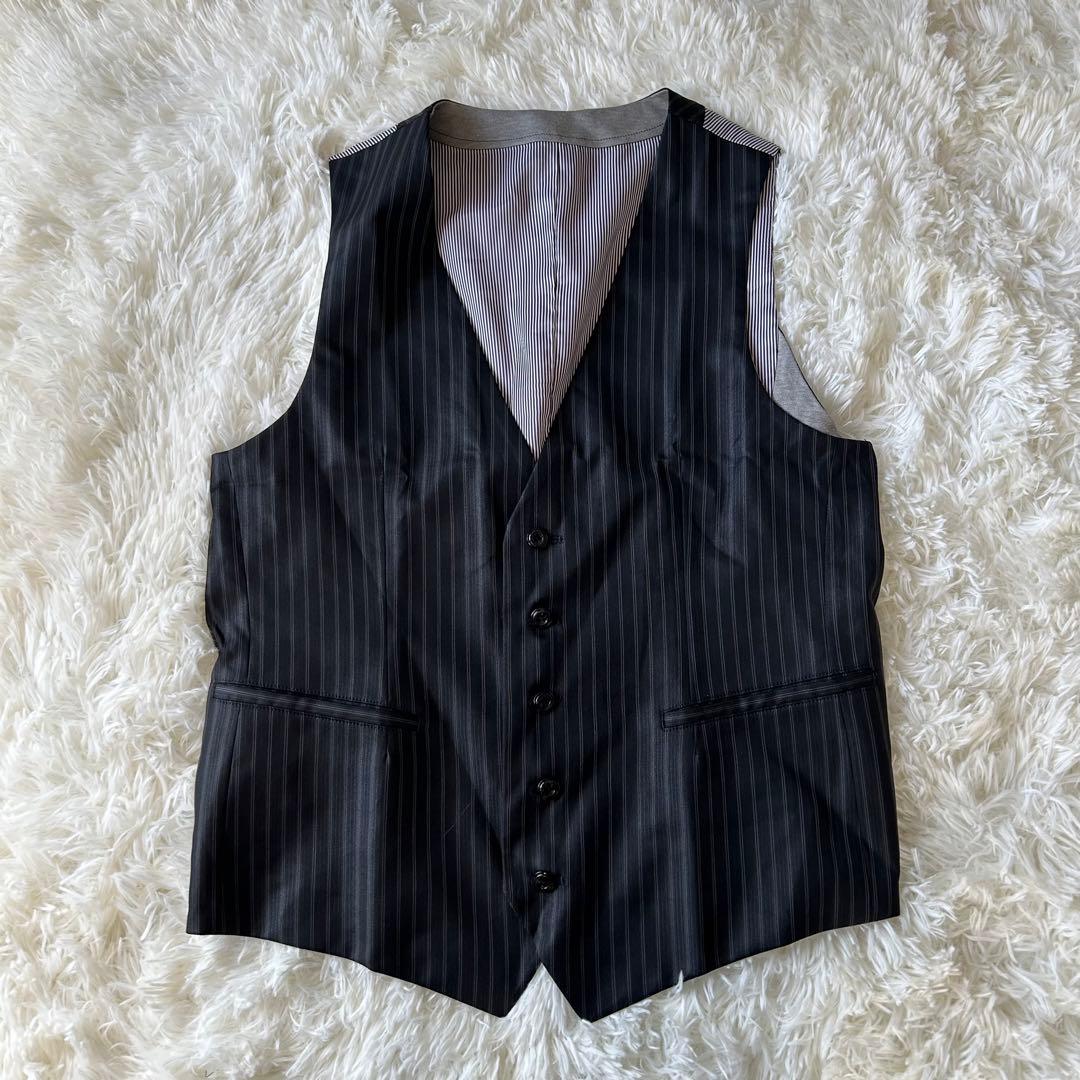 美品　MONSIEUR NICOLE セットアップ ビジネススーツ ストライプ