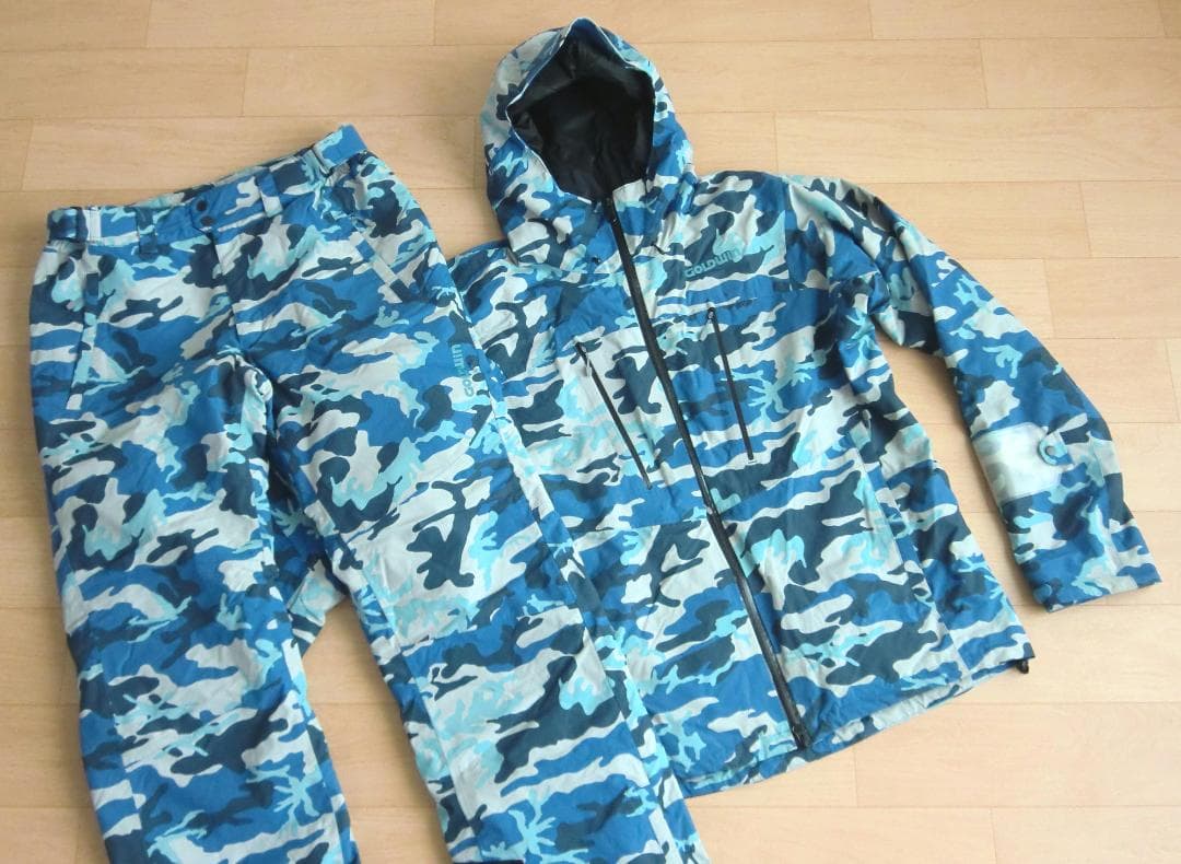 ■■11月限定■送料無料■GOLDWIN■男性用スキーウエア上下■XL■迷彩■■