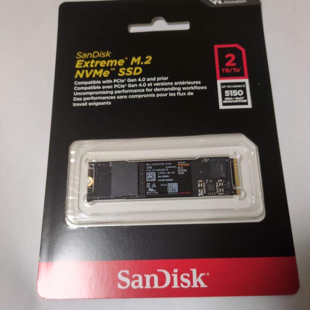 内蔵型SSD SanDisk Extreme M.2 NVMe SSD 2TB