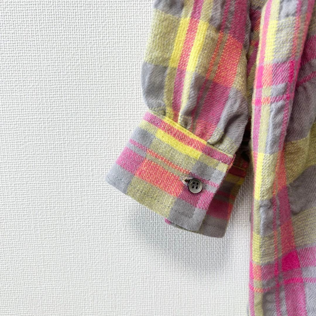 2025AW✨イチアンティークス　コットンウールタータンチェックシャツワンピース