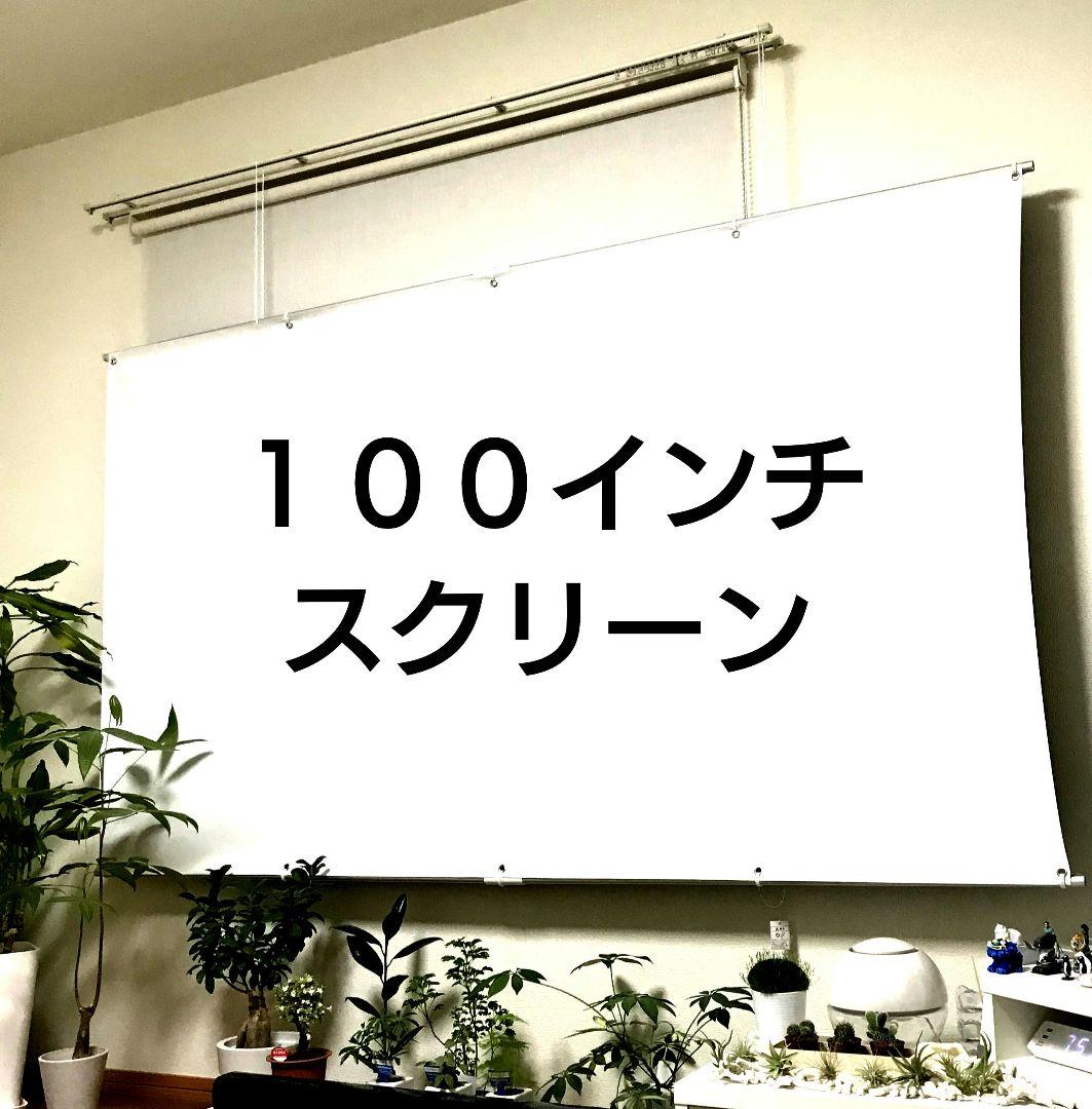 スクリーン１００インチ (ホームシアターなどに！)