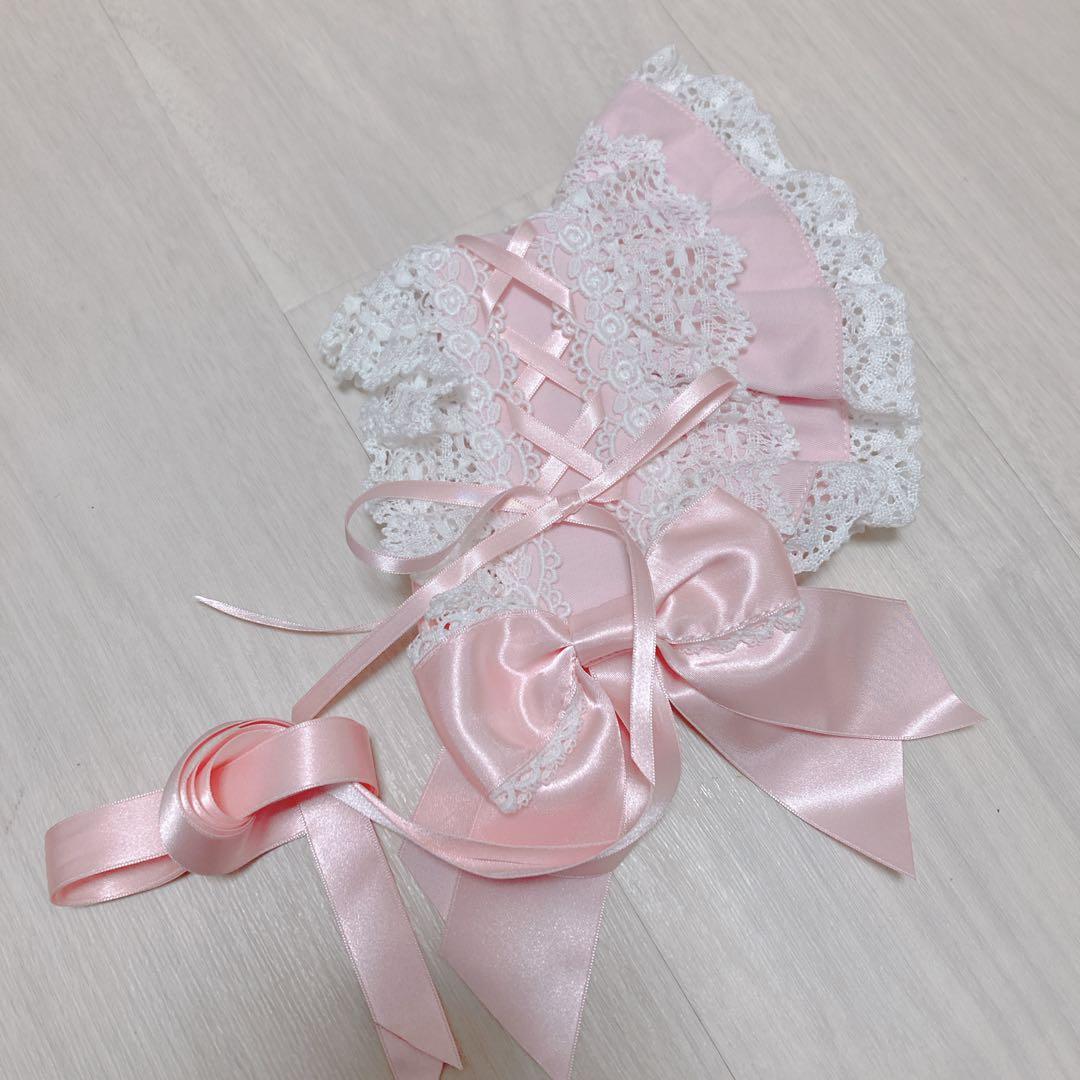 ピンク ハーフボンネット BABY