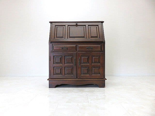 希少モデル　オールドカリモク 「コロニアル」 ライティングビューロー