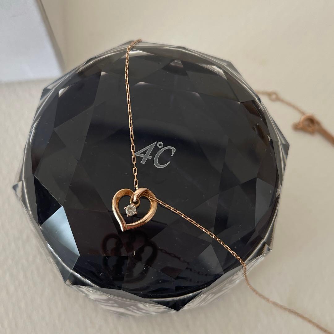 美品【定価3万】4℃ K10ピンクゴールド ネックレス箱無し