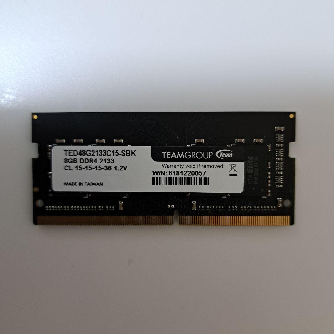 TEAMGROUP 8GB DDR4 2133MHz メモリ8G
