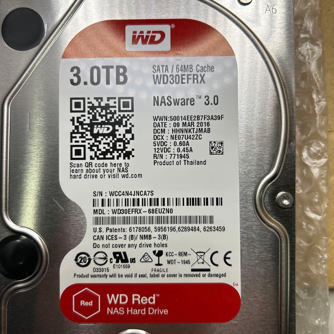 3TB Western Digital 3.5インチ　WD30EFRX