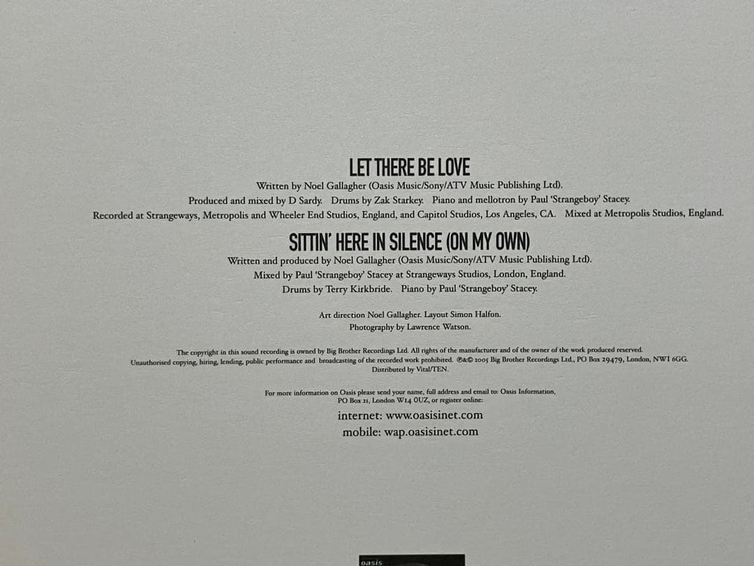 激レア！10inch oasis Let There Be Love レコード