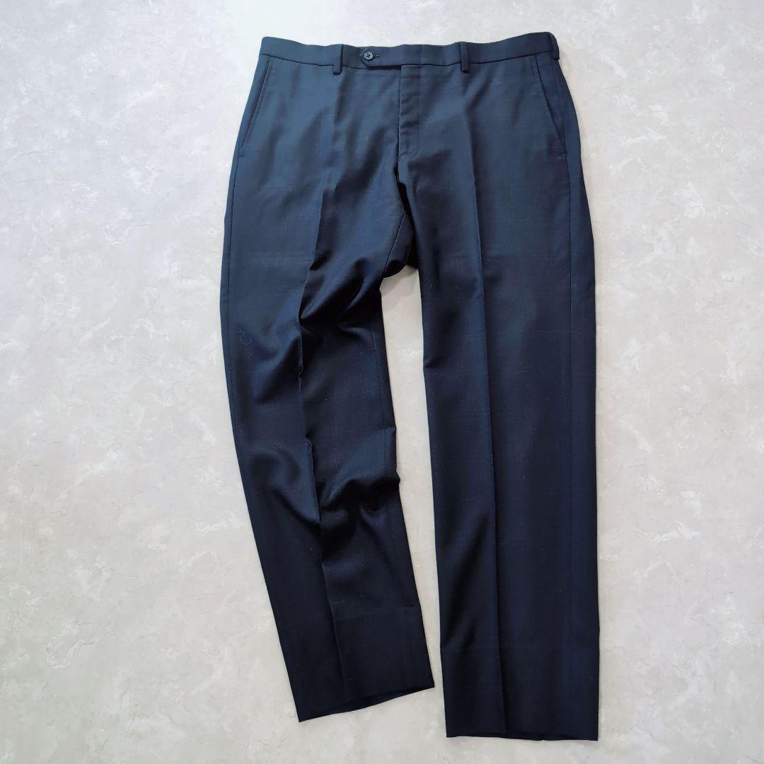 【極美品】NEWYORKER　ネイビー　チェック　XXL　AB8 超特大　現行