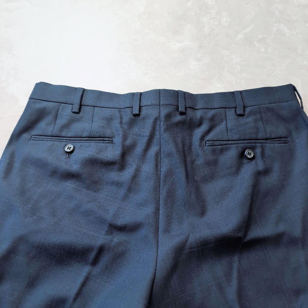 【極美品】NEWYORKER　ネイビー　チェック　XXL　AB8 超特大　現行