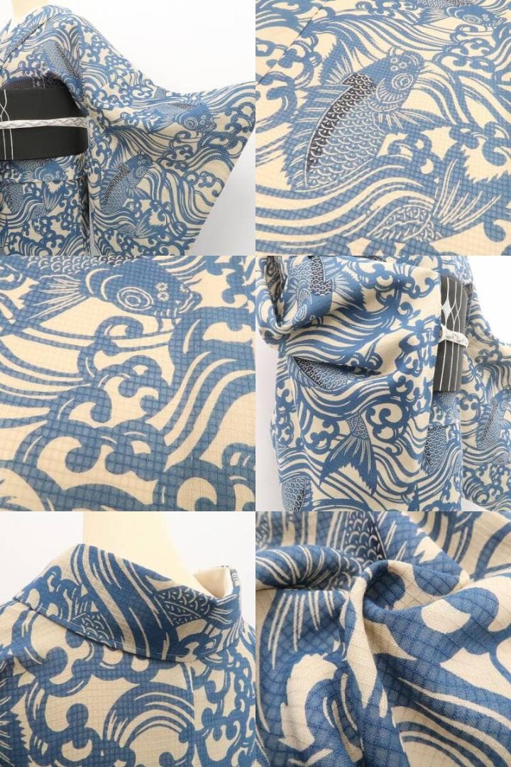 新品 竺仙 流水に鯉 仕立て上がり 夏着物 仕付糸付 綿紅梅 高級浴衣 6219