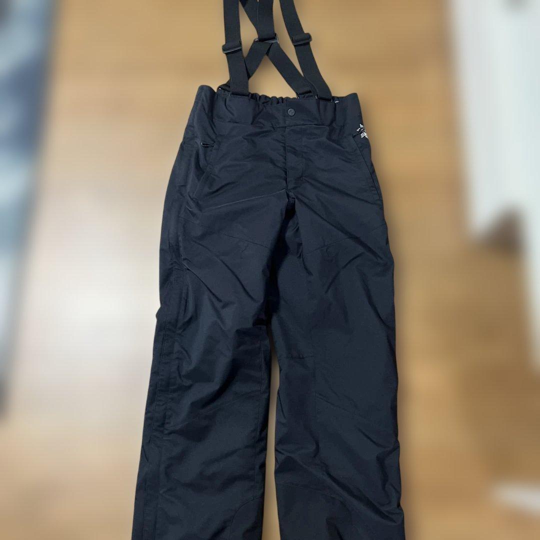 ブラック サスペンダー付き スキーウェア