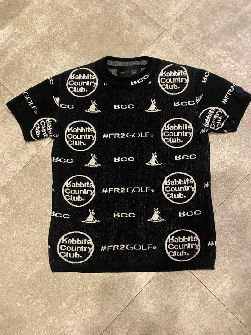 #FR2GOLF ロゴ入り黒セーターエフアールツー【値下げ】