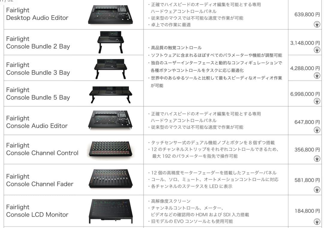 定価20万↑ FairlightEVO Blackmagic Design