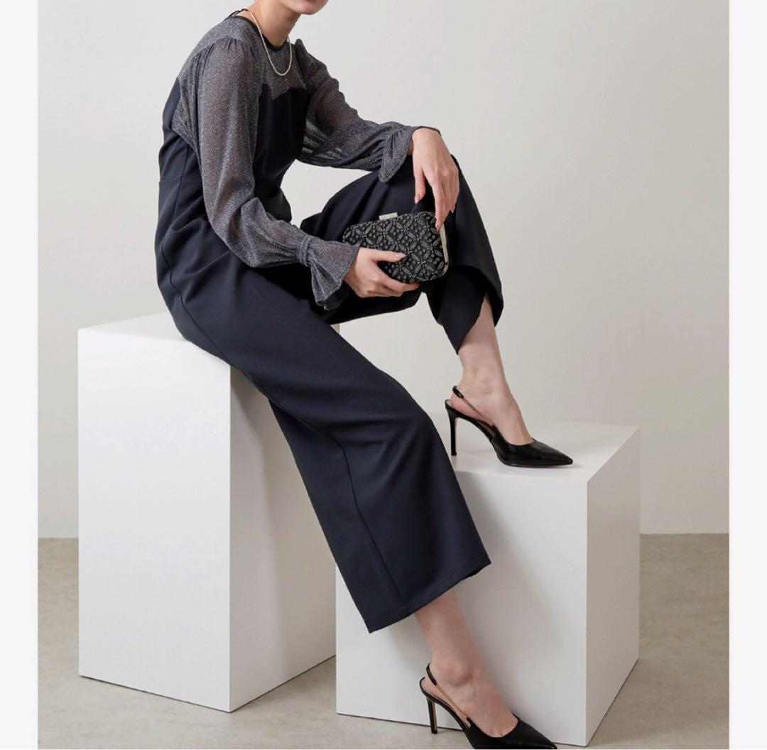 kana パーティー　パンツドレス　オケージョン　結婚式　黒