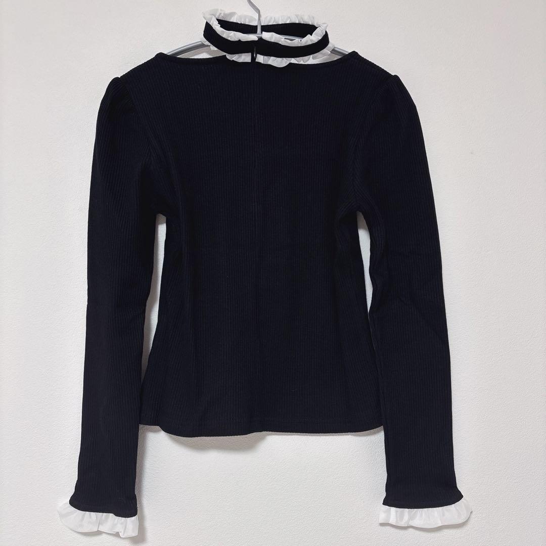【pium】ラウンドフリルチョーカーカットソー ブラック 新品未使用 ぴうむ