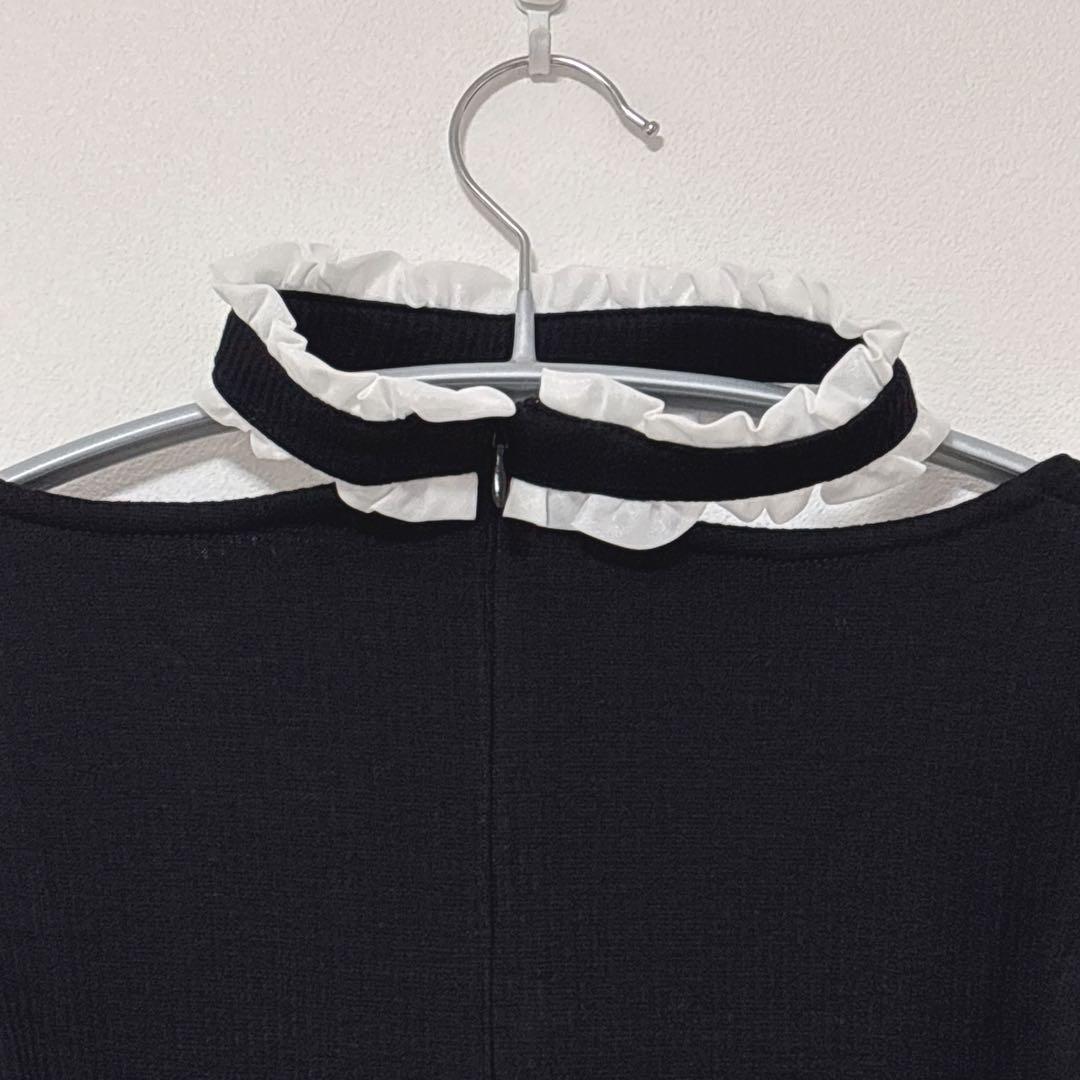 【pium】ラウンドフリルチョーカーカットソー ブラック 新品未使用 ぴうむ