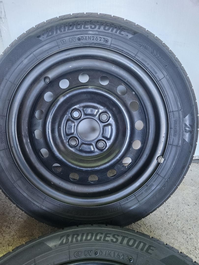 送料込☆2023 ブリヂストン タイヤホイールセット155/65R14☆4本