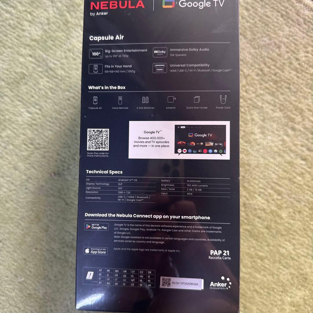 NEBULA プロジェクタGoogle TV