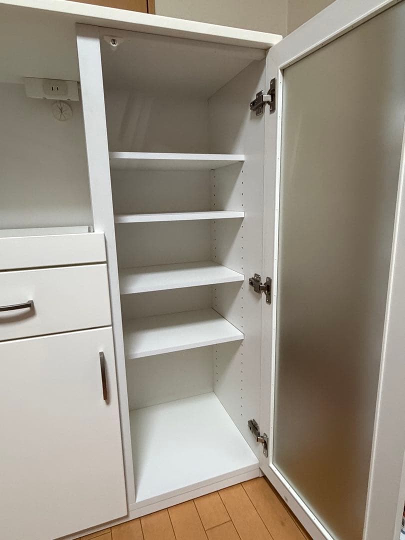 ニトリ ホワイト キッチン収納 引き出し付き