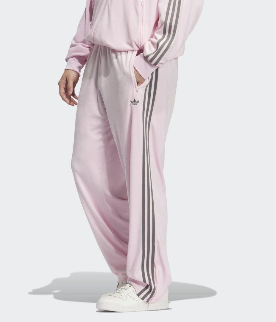 アディダス　ファイヤーバード　トラックパンツ　ベロア　ピンク
