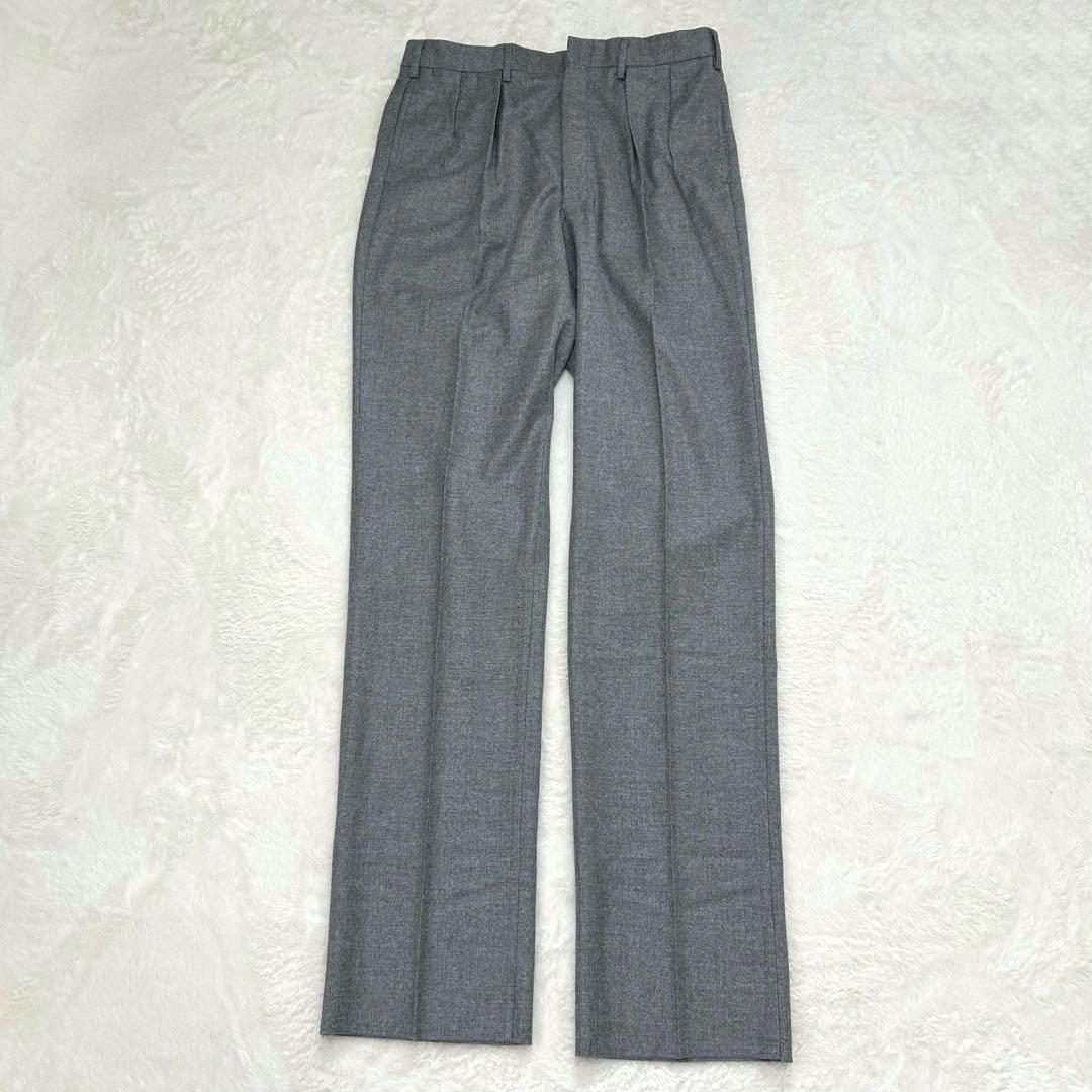 新品タグ付き◆ポロラルフローレン /2タックスラックス 裾未処理 ウール100%