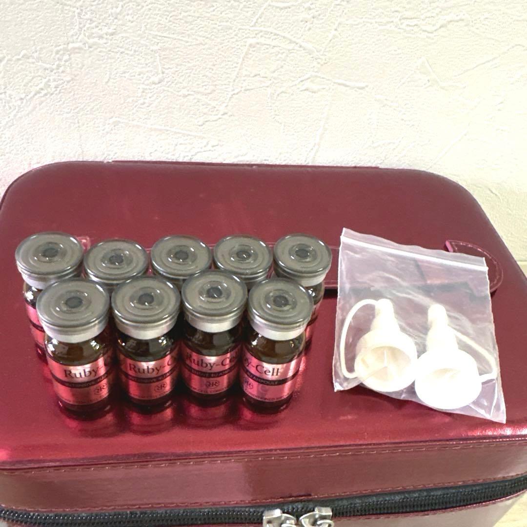Ruby-Cell エアブラシ 美顔器 収納ケース付き セラム9本 訳あり